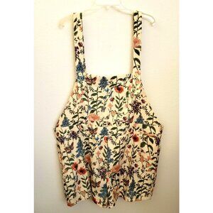 Cider Floral Romper Shortall Overall Front Pocket 4XL EUC